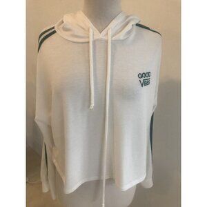 CALI BABY "Good Vibes" LA Fashion WHITE Hoodie, Size XL